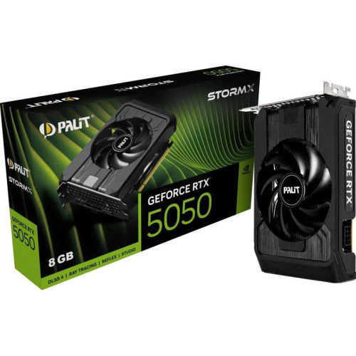 Видеокарта Palit PCI-E 5.0 PA-RTX5050 STORMX NVIDIA GeForce RTX 5050 8Gb 128bit GDDR6 2317/20000 HDMIx1 DPx3 HDCP Ret