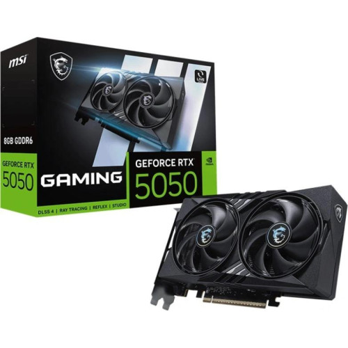 Видеокарта MSI PCI-E 5.0 RTX 5050 8G GAMING NVIDIA GeForce RTX 5050 8Gb 128bit GDDR6 2632/20000 HDMIx1 DPx3 HDCP Ret Видеокарта MSI PCI-E 5.0 RTX 5050 8G GAMING NVIDIA GeForce RTX 5050 8Gb 128bit GDDR6 2632/20000 HDMIx1 DPx3 HDCP Ret