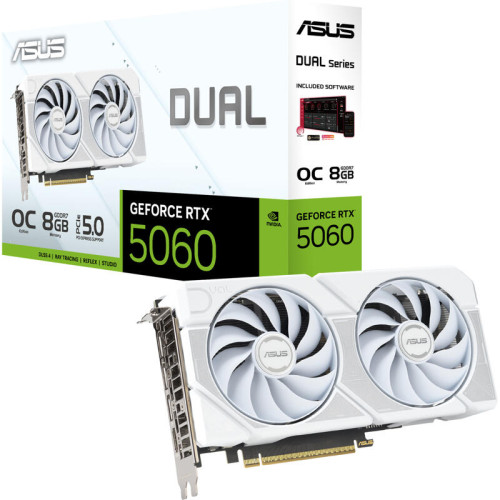 Видеокарта/ DUAL-RTX5060-O8G-WHITE