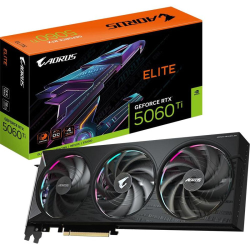 Видеокарта Gigabyte PCI-E 5.0 GV-N506TAORUS E-16GD 1.0 NVIDIA GeForce RTX 5060TI 16Gb 128bit GDDR7 2722/28000 HDMIx1 DPx3 HDCP Ret
