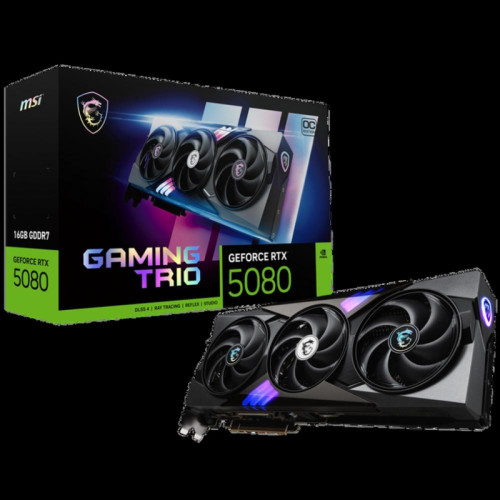 Видеокарта MSI PCIE16 RTX5080 16GB RTX 5080 16G GAMING TRIO OC