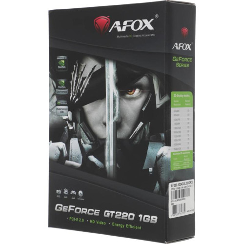 Видеокарта Afox PCI-E 2.0 AF220-1024D3L2 NVIDIA GeForce GT 220 1Gb 128bit DDR3 625/1580 DVIx1 HDMIx1 CRTx1 HDCP Ret low profile