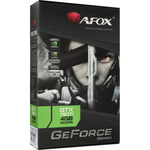Видеокарта Afox GTX750Ti 4GB GDDR5 128bit VGA DVI HDMI 1FAN RTL