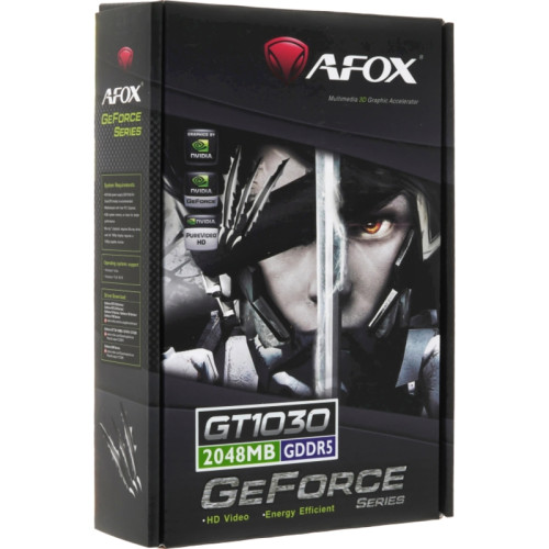 Видеокарта Afox GT1030 2GB GDDR5 64bit DVI HDMI 1FAN LP RTL
