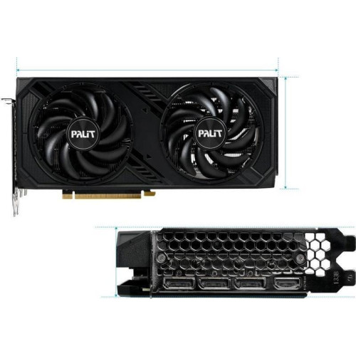 Видеокарта Palit PCI-E 4.0 RTX4070 SUPER DUAL OC NVIDIA GeForce RTX 4070 Super 12Gb 192bit GDDR6X 1980/21000 HDMIx1 DPx3 HDCP Ret [NED407SS19K9-1043D]