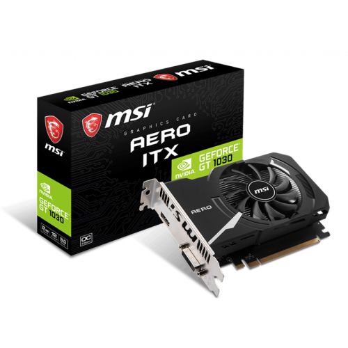 Видеокарта/ GeForce GT 1030 AERO ITX 2GD4 OC Видеокарта/ GeForce GT 1030 AERO ITX 2GD4 OC