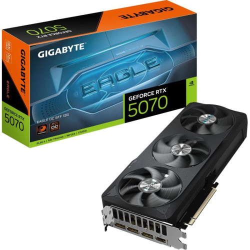 Видеокарта Gigabyte PCI-E GV-N5070EAGLE OC-12GD 1.0 NVIDIA GeForce RTX 5070 12Gb 192bit GDDR7 2805/28000 HDMIx1 DPx3 HDCP Ret