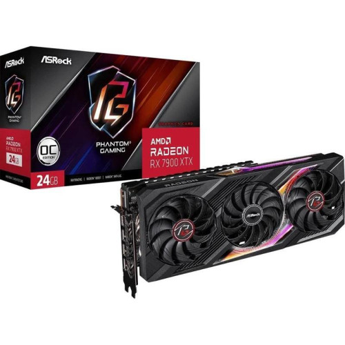 Видеокарта Asrock PCI-E 4.0 RX7900XTX PG 24GO AMD Radeon RX 7900XTX 24Gb 384bit GDDR6 2455/20000 HDMIx1 DPx3 HDCP Ret [RX7900XTX PG 24GO]