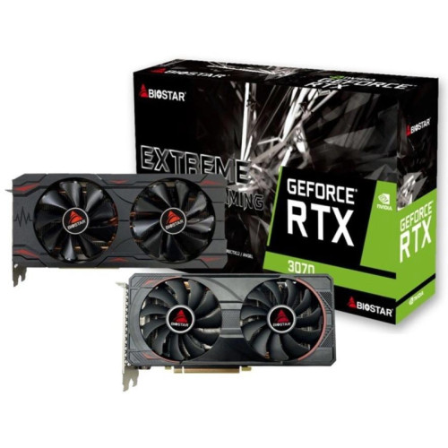 Видеокарта Biostar PCI-E 4.0 RTX3070-8GB LHR NVIDIA GeForce RTX 3070 8Gb 256bit GDDR6 1500/14000 HDMIx1 DPx3 HDCP Ret [VN3706RM82]