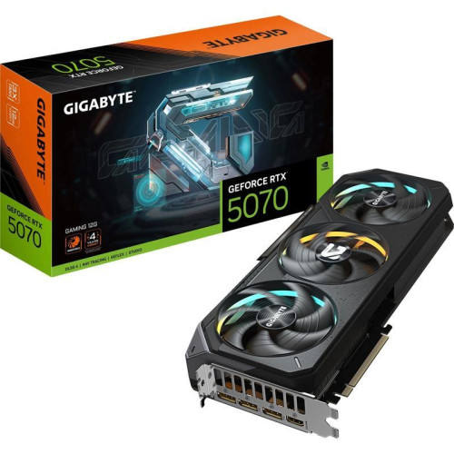 Видеокарта Gigabyte PCI-E 5.0 GV-N5070GAMING-12GD 1.0 NVIDIA GeForce RTX 5070 12Gb 192bit GDDR7 2512/28000 HDMIx1 DPx3 HDCP Ret Видеокарта Gigabyte PCI-E 5.0 GV-N5070GAMING-12GD 1.0 NVIDIA GeForce RTX 5070 12Gb 192bit GDDR7 2512/28000 HDMIx1 DPx3 HDCP Ret