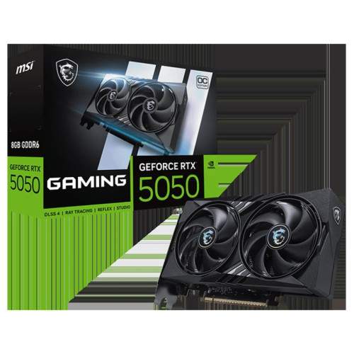 Видеокарта MSI PCI-E 5.0 RTX 5050 8G GAMING OC NVIDIA GeForce RTX 5050 8Gb 128bit GDDR6 2632/20000 HDMIx1 DPx3 HDCP Ret