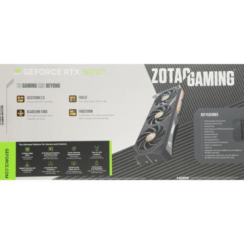 Видеокарта Zotac PCI-E 5.0 RTX 5070 Ti SOLID SFF OC NVIDIA GeForce RTX 5070TI 16Gb 256bit GDDR7 2482/28000 HDMIx1 DPx3 HDCP Ret