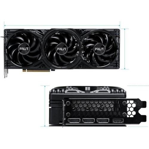 Видеокарта Palit PCI-E PA-RTX5080 GAMINGPRO NVIDIA GeForce RTX 5080 16Gb 256bit GDDR7 2295/30000 HDMIx1 DPx3 HDCP Ret