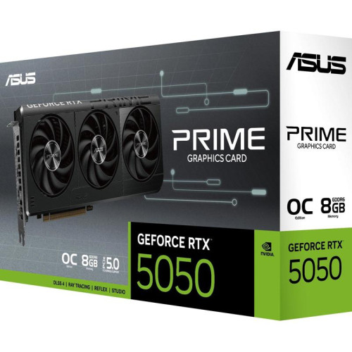 Видеокарта Asus PCI-E 5.0 PRIME-RTX5050-O8G NVIDIA GeForce RTX 5050 8Gb 128bit GDDR6 2677/20000 HDMIx1 DPx3 HDCP Ret