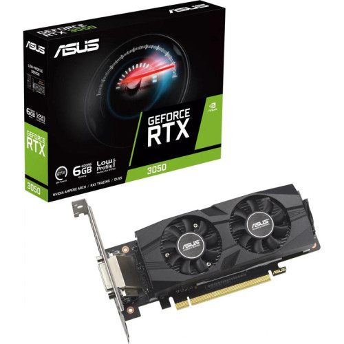 Видеокарта ASUS PCI-E 4.0 RTX3050-O6G-LP-BRK NVIDIA GeForce RTX 3050 6Gb 96bit GDDR6 1507/14000 DVIx1 HDMIx1 DPx1 HDCP Ret low profile [RTX3050-O6G-LP-BRK]