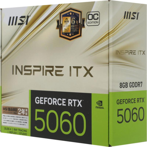 Видеокарта PCIE16 RTX5060 8GB RTX 5060 8G INSPIRE ITX OC MSI