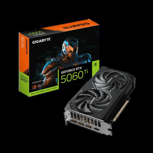 Видеокарта Gigabyte RTX5060Ti WINDFORCE MAX OC 16GB GDDR7 128bit 3xDP HDMI 2FAN RTL