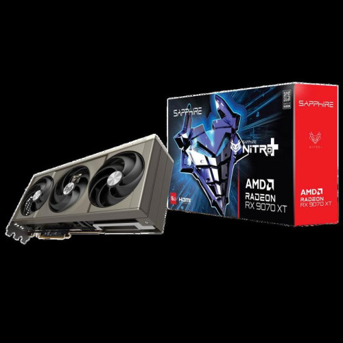 Видеокарта Sapphire RX9070XT NITRO+ OC 16GB GDDR6 256bit 2xDP 2xHDMI 3FAN RTL