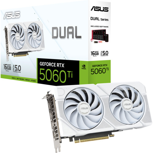 Видеокарта/ DUAL-RTX5060TI-O16G-WHITE Видеокарта/ DUAL-RTX5060TI-O16G-WHITE