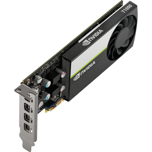 Видеокарта VGA PNY NVIDIA T1000, 8 GB GDDR6/128 bit, PCI Express 4.0 x16, 4x mDP
