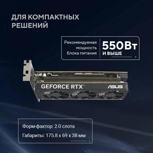 Видеокарта Asus PCI-E 4.0 RTX5060-O8G-LP-BRK NVIDIA GeForce RTX 5060 8Gb 128bit GDDR7 2550/28000 HDMIx1 DPx3 HDCP Ret