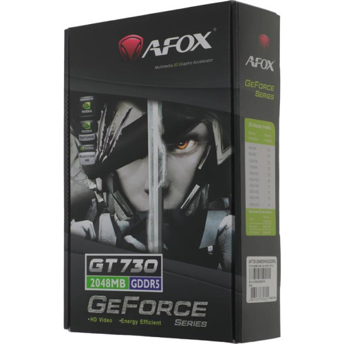 Видеокарта Afox PCI-E 3.0 AF740-2048D5H3-V2 NVIDIA GeForce GT 740 2Gb 128bit GDDR5 993/5000 DVIx1 HDMIx1 CRTx1 HDCP Ret