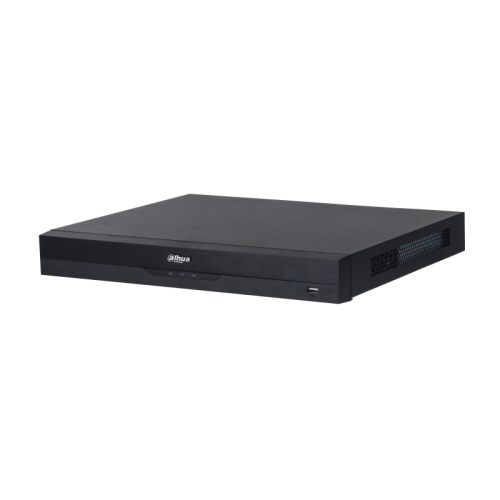 8-канальный IP-видеорегистратор c PoE 4K H.265+ и ИИ , Входящий поток до 384Мбит/с; сжатие: H.265+ H.265 H.264+ H.264 MJPEG; разрешение записи до 32Мп; накопители: 2 SATA III до 16Тбайт; воспроизведение: 8кн@8Mp 2кн@32Мп; видеовыходы: 1 HDMI 1 VGA; cеть: 