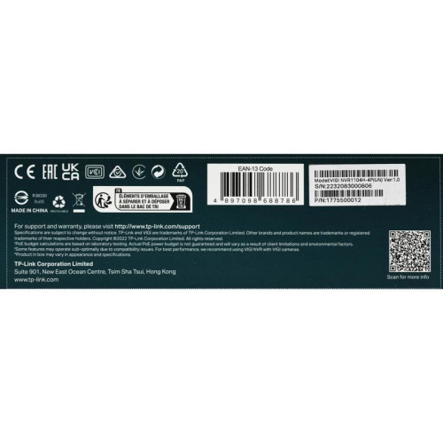 4-канальный сетевой видеорегистратор с поддержкой PoE/ 4 Channel PoE Network Video Recorder 4-канальный сетевой видеорегистратор с поддержкой PoE/ 4 Channel PoE Network Video Recorder