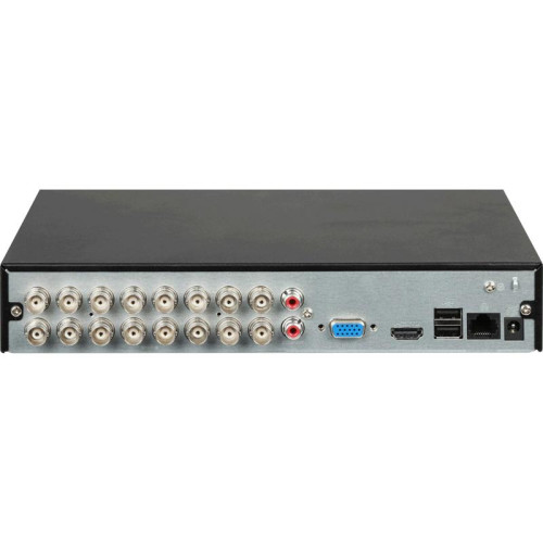 16-канальный HDCVI-видеорегистратор c SMD, Формат видеосигнала: HDCVI AHD TVI IP CVBS, отображение: до 1080p, запись: 1кн до 1080N@25к/с 2-16кн 1080N@15к/с , кодирование: AI-Coding H.265+ H.265 H.264+ H.264, IP-каналы: до 18 каналов до 6Мп, накопители: 1 