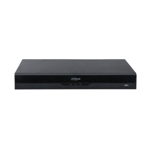 8-канальный IP-видеорегистратор c PoE 4K H.265+ и ИИ , Входящий поток до 384Мбит/с; сжатие: H.265+ H.265 H.264+ H.264 MJPEG; разрешение записи до 32Мп; накопители: 2 SATA III до 16Тбайт; воспроизведение: 8кн@8Mp 2кн@32Мп; видеовыходы: 1 HDMI 1 VGA; cеть: 