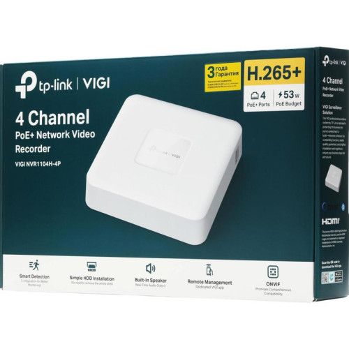 4-канальный сетевой видеорегистратор с поддержкой PoE/ 4 Channel PoE Network Video Recorder 4-канальный сетевой видеорегистратор с поддержкой PoE/ 4 Channel PoE Network Video Recorder