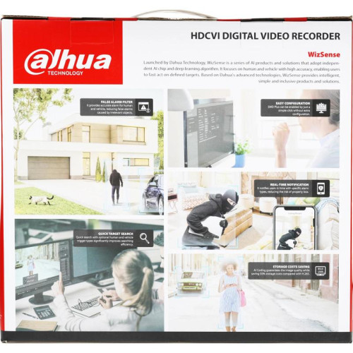 16-канальный HDCVI-видеорегистратор c SMD, Формат видеосигнала: HDCVI AHD TVI IP CVBS, отображение: до 1080p, запись: 1кн до 1080N@25к/с 2-16кн 1080N@15к/с , кодирование: AI-Coding H.265+ H.265 H.264+ H.264, IP-каналы: до 18 каналов до 6Мп, накопители: 1 