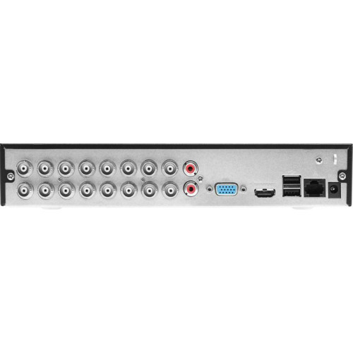 16-канальный HDCVI-видеорегистратор c SMD, Формат видеосигнала: HDCVI AHD TVI IP CVBS, отображение: до 1080p, запись: 1кн до 1080N@25к/с 2-16кн 1080N@15к/с , кодирование: AI-Coding H.265+ H.265 H.264+ H.264, IP-каналы: до 18 каналов до 6Мп, накопители: 1 