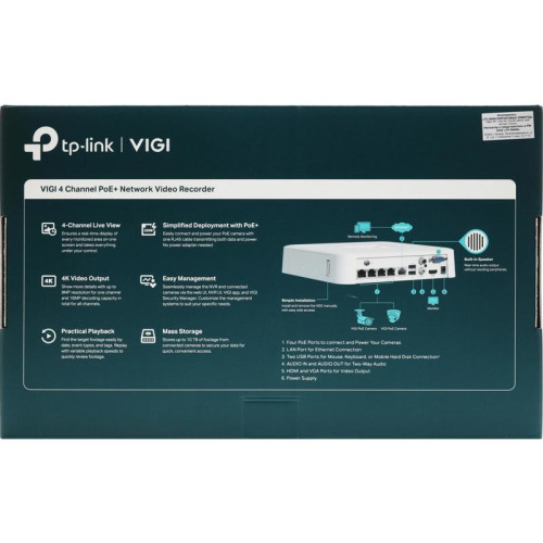 4-канальный сетевой видеорегистратор с поддержкой PoE/ 4 Channel PoE Network Video Recorder 4-канальный сетевой видеорегистратор с поддержкой PoE/ 4 Channel PoE Network Video Recorder