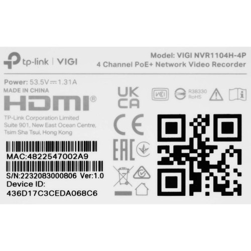 4-канальный сетевой видеорегистратор с поддержкой PoE/ 4 Channel PoE Network Video Recorder 4-канальный сетевой видеорегистратор с поддержкой PoE/ 4 Channel PoE Network Video Recorder