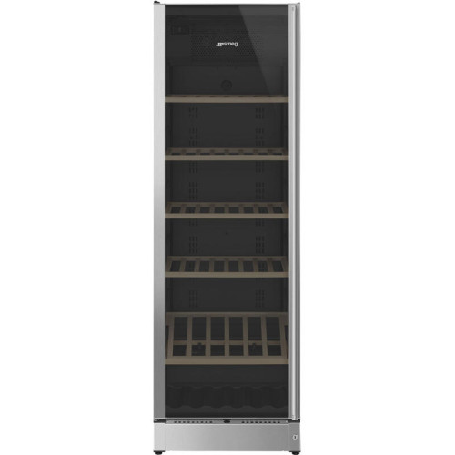 Винный шкаф SMEG/ Винный шкаф SMEG, отдельностоящий, Classica, 197 бутылок, деревянные полки, угольный воздушный фильтр, LED подсветка, акустический сигнал открытой дверцы/повышения температуры, электронный контроль температуры, энергоэффективность G, цве