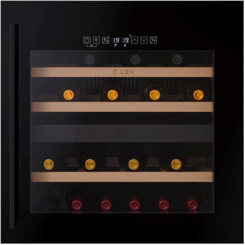 Винный шкаф/ Винный шкаф Lex LWD6036BL dual zone S 1-нокамерн. черный стекло (CHAT500009)