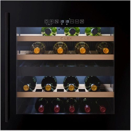 Винный шкаф/ Винный шкаф Lex LWD6036BL dual zone S 1-нокамерн. черный стекло (CHAT500009)
