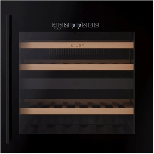 Винный шкаф/ Винный шкаф Lex LWD6036BL dual zone S 1-нокамерн. черный стекло (CHAT500009)