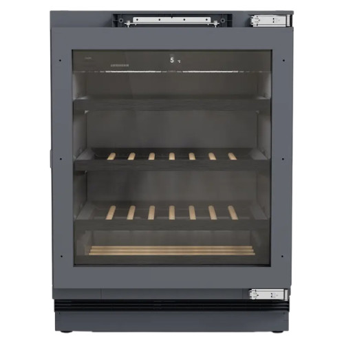 Винные шкафы Liebherr/ Vinidor Selection, высота 82-88 см, 1 темп. зона, дверь стеклопакет, door-on-door panel ready: установка фасадной рамки, сенсорный дисплей Touch&Swipe