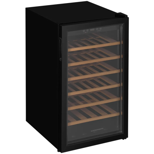 Винный шкаф KUPPERSBERG/ Винный шкаф KUPPERSBERG, отдельностоящий, High-Tech, объем 128 л, вместимость 40 бутылок, диапазон температуры 5-20 градусов, механическое открытие двери, 6 полок из бука, LCD дисплей, уровень шума 38 дБ, цвет черный Винный шкаф KUPPERSBERG/ Винный шкаф KUPPERSBERG, отдельностоящий, High-Tech, объем 128 л, вместимость 40 бутылок, диапазон температуры 5-20 градусов, механическое открытие двери, 6 полок из бука, LCD дисплей, уровень шума 38 дБ, цвет черный