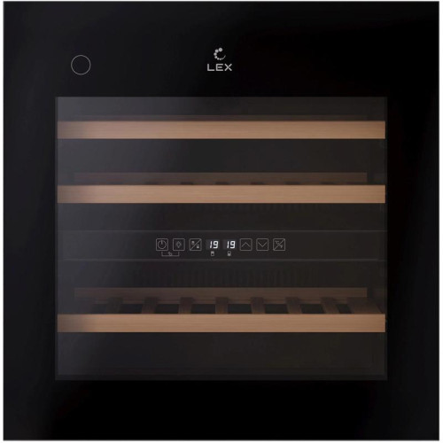 Винный шкаф/ Винный шкаф Lex LWD6036BL dual zone PP 1-нокамерн. черный (CHAT500008)