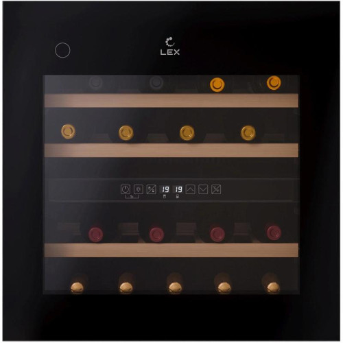 Винный шкаф/ Винный шкаф Lex LWD6036BL dual zone PP 1-нокамерн. черный (CHAT500008)