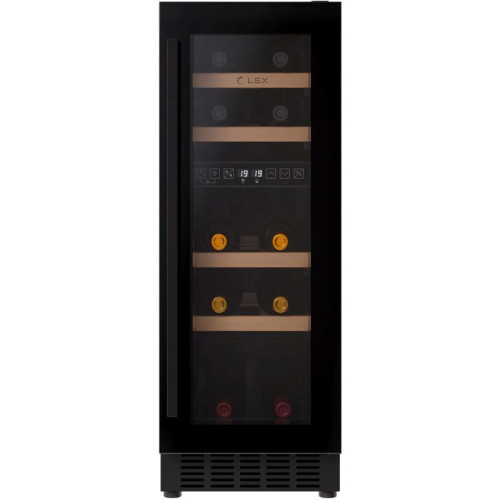 Винный шкаф Lex LWD3017BL dual zone 1-нокамерн. черный