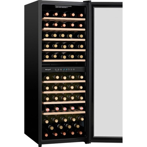 Винный шкаф Weissgauff WWC-77 DB DualZone 1-нокамерн. черный