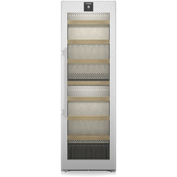 Винный шкаф LIEBHERR/ Vinidor, 2 темп. зоны, дверь стеклопакет, сенсорный дисплей Touch, дверь StainlessSteel, боковые стенки серебристые, ВхШхГ, см: 185.4х59.7х67.5