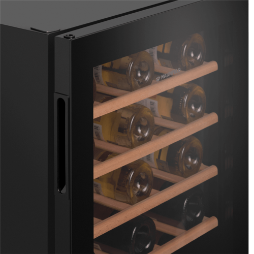 Винный шкаф MAUNFELD MFWC-85S34 ВхШхГ 875х480х435 мм, 34 бутылок, от 5 ° C до 20 ° C, отдельностоящий, полезный объем 85 л, электронный термостат, индикация температуры, диапазон влажности 50-80%, вентилятор для распределения температуры, звуковой сигнал 