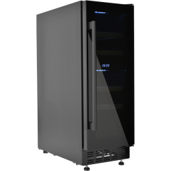 Винный шкаф ZUGEL/ Винный шкаф ZUGEL, универсальная установка, ВхШхГ 82х29.5х57 см, объем 52 л, вместимость 17 бутылок, 2 температурных зоны, сенсорное управление, LED дисплей, защита от УФ-излучения, LED подсветка с автоматическим включением, 4 полки из 