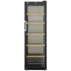 Винный шкаф LIEBHERR/  Серия GrandCru Selection, дверь со стеклопакетом с защитой от УФ-излучения, жесткая ручка из алюминия, в. 188,4 см, ш. 60 см, макс. кол-во бутылок Бордо (0,75 л): 229 бут., черный цвет