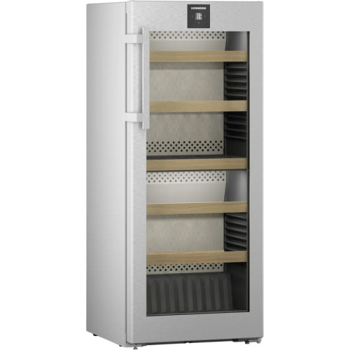 Винный шкаф LIEBHERR/ Vinidor, 2 темп. зоны, дверь стеклопакет, сенсорный дисплей Touch, дверь StainlessSteel, боковые стенки серебристые, ВхШхГ, см: 145.4х59.7х67.5